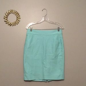 J. Crew • Light blue vented pencil skirt